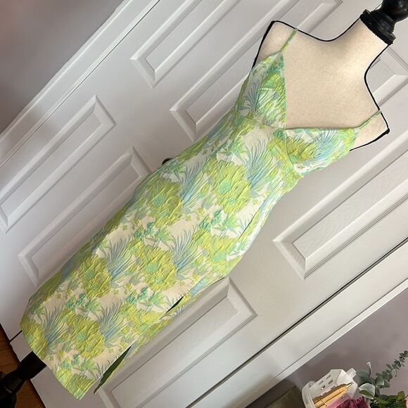 Lulu's Green Slip Midi Dress Spaghetti Strap Sweetheart - Picture 2 of 16